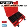 GOSWIFT 29pcs 1/2" Drive Impact Socket Set, Deep & Standard