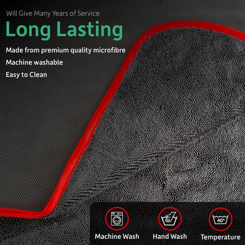AutoGear NEW IMPROVED Car Drying Towel Extra Large 80x80cm is