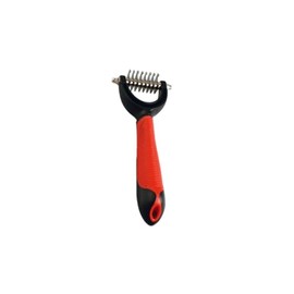 Karlie Dematter with Handle - Dog Combs - Rubber - Red/Black - 8 x 7 x 4 cm