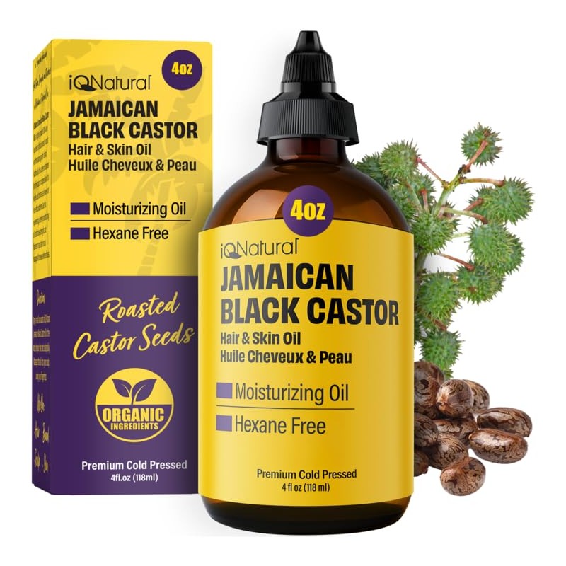 4oz Organic Cold Pressed Jamaican Black Castor Oil for Hair