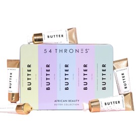 54 Thrones Oprah's Favorite Things: African Beauty Butter Collection Deluxe Tin, Intensive Dry Skin Support, Moisturizing Body Butter for Women, Moisturizing Body Balm and Cream, 5-Piece Set