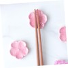 LIFKOME Cherry Blossom Chopstick Holder 6pcs Ceramic Chopstick Racks for