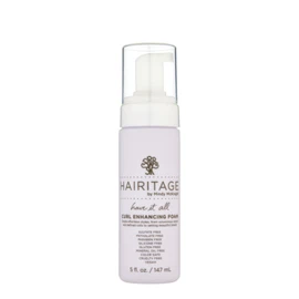 Hairitage Curl Enhancing Foam Mousse with Quinoa + Rice Protein for Frizz Control + Moisture - Lightweight Formula - Leaves Hair Full + Bouncy - Set Hairstyles + Curls, 5 oz