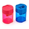 Pencil Sharpener with Container, Pack of 2, Double Hole Sharpener