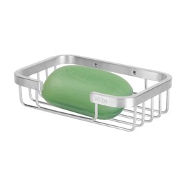 Stainless Steel Soap Holder Shower, Soap Dish Wall Mounted No Drilling Sponge Holder Soap Dishes for Kitchen Bathroom Shower 150 x 95 x 40 mm