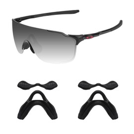 Acefrog 2 Pairs Upgraded Nose Pads for Oakley EV Zero Series Sunglasses, Push-in Nose Piece Replacement, Anti-Slip, Black, Black, One Size