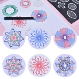 DVOFU 22Pieces Spirograph Drawing Set Plastic Creative Geometric Spiral Stationery Tool Art Promoting Development Set for Kids Art Craft