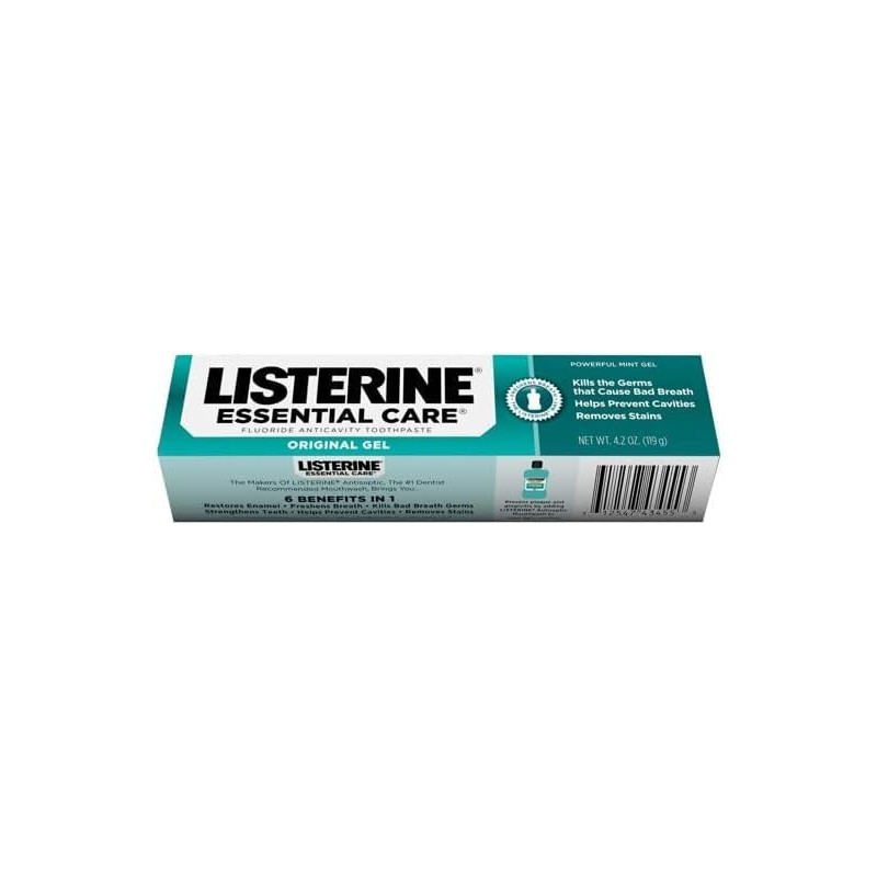 Listerine Essential Care Toothpaste Gel 4.20 oz (Pack of 4)