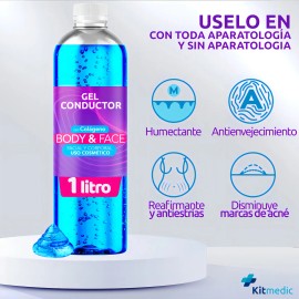 Gel Conductor C/ Colágeno 1lt Aparatología Body & Face