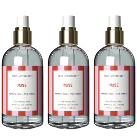 Muse Bath Apothecary Flush Ritual - Aromatic & Refreshing Toilet Spray, Use Before You Go, 8 oz, Infused with Natural Essential Oils - Great Valentine's Day Gift - Mandarin Rosè + Pink Pomelo, 3 Pack