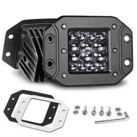 Flush Mount LED Pods, Nirider 2PCS 84W Bumper Lights 5 Inch Spot Beam Driving Light LED Light Bar Flush Work Light Off Road Lights for Truck SUV ATV UTV Boat