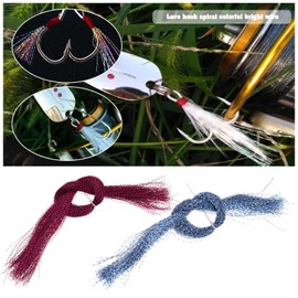 ECSiNG 10 Packs Crystal Flash Fly Tying Materials Fishing Flies Making Materials Spiral Jig Tieing Kit for Outdoor Fishing DIY Accessory 10 Colors