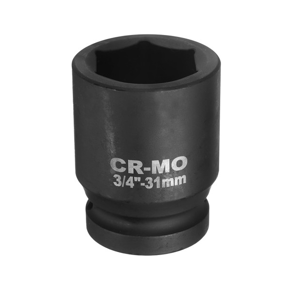 sourcing map 3/4-Inch Drive 12 Point Impact Socket 31mm Metric