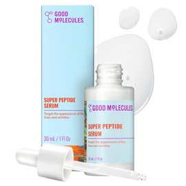 Good Molecules Super Peptide Serum 30ml/1oz - Anti-aging Facial Serum with Peptides and Copper Tripeptides to Brighten, Plump, Firm, Minimize Fine Lines, Wrinkles - Water-Based Skin Care For Face