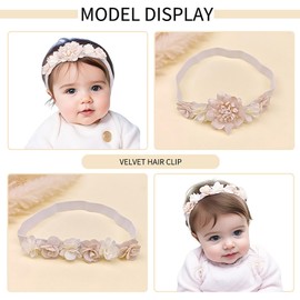 Bianhuan Baby Hair Band, Baby Headband for Kids, Cotton, Ribbon, Hair Accessory, Hair Accessory, Hair Clip, Headband, Flower, Cute, Baby Shower, Birthday Gift, a