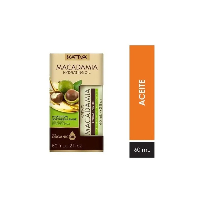 Kativa Macadamia Aceite Tratamiento Cabello Seco 60 ML