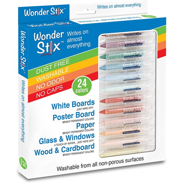 Wonder Stix TPG-636 Pastel Colors Dustless Chalk Crayon 24 pack