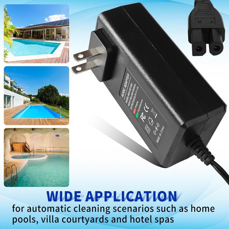 for Wybot Cordless Pool Vacuum Plug 25.2V Quick Charger Compatible