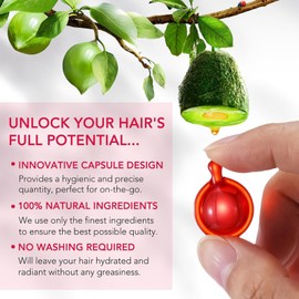 Hair Treatment Serum - 40pcs Hair Vitamins - Enriched with Moroccan Oil, Avocado Oil, Vitamin A, C, E, B5 - Restores Dry Frizzy Hair - Hydrates & Repair Damaged and Smooth Shiny Hair