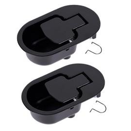 Kuanyu Sturdy Large Oval Black All-Metal Pull Recliner Handle 4-3/8" by 2-5/8" Fits Ashley and Other Manufacturer Brands,Fits 6mm Barrel Cables Chair Release Handle for Sofa,Couch or Recliner,2PCS