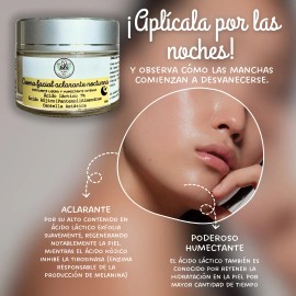 Crema Facial Nocturna Ácido Láctico Y Ácido Kojico 60g