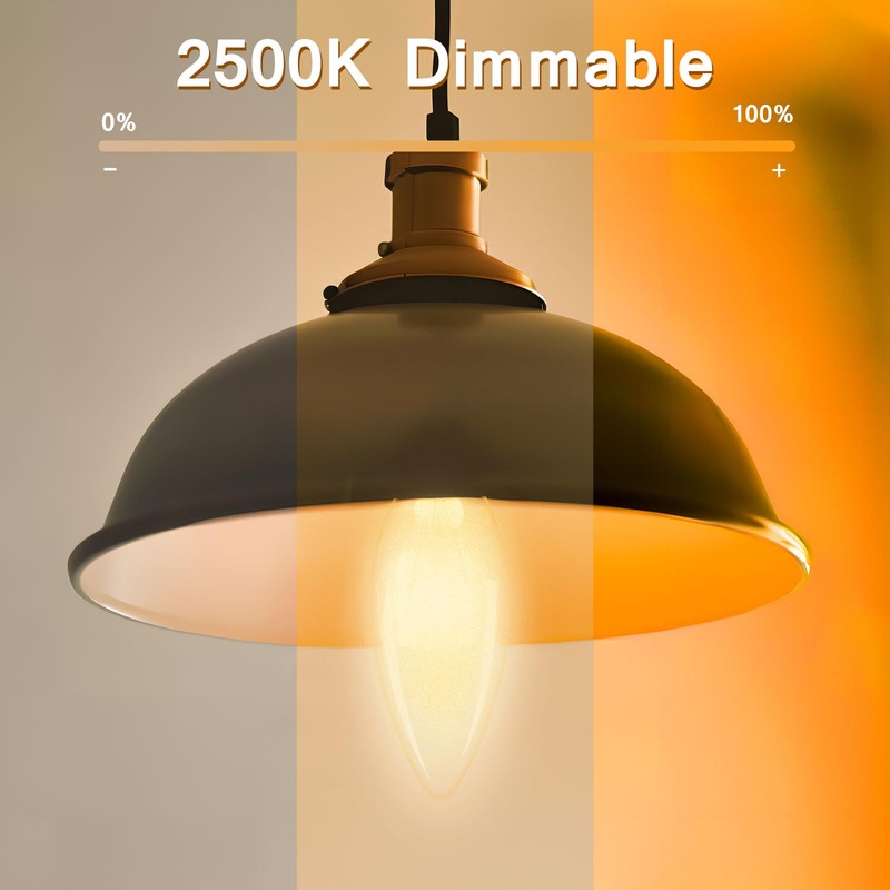 Brtstiun E12 6O Watt Incandescent Candle Light Bulbs, Dimmable B10