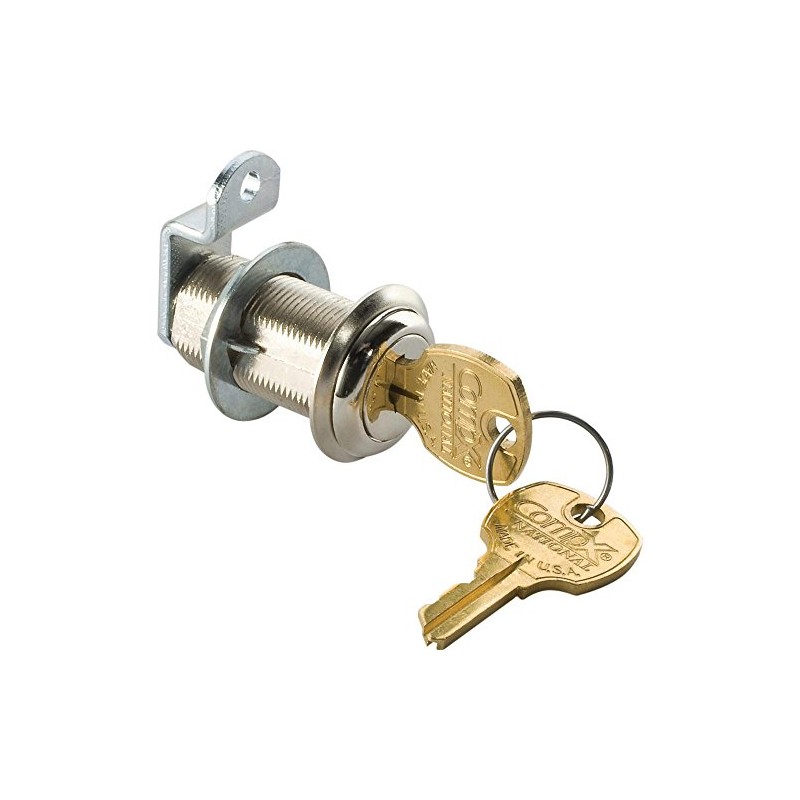 1-3/16" Long Cylinder Lock - Antique brass, keyed alike