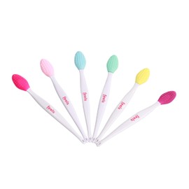 Set De 6 Cepillos De Silicona Suave Para Párpados Sensibles – Limpieza Profunda Para Preparación De Extensiones De Pestañas, Limpiador De Párpados Reutilizable Que Elimina Grasa, Suciedad Y