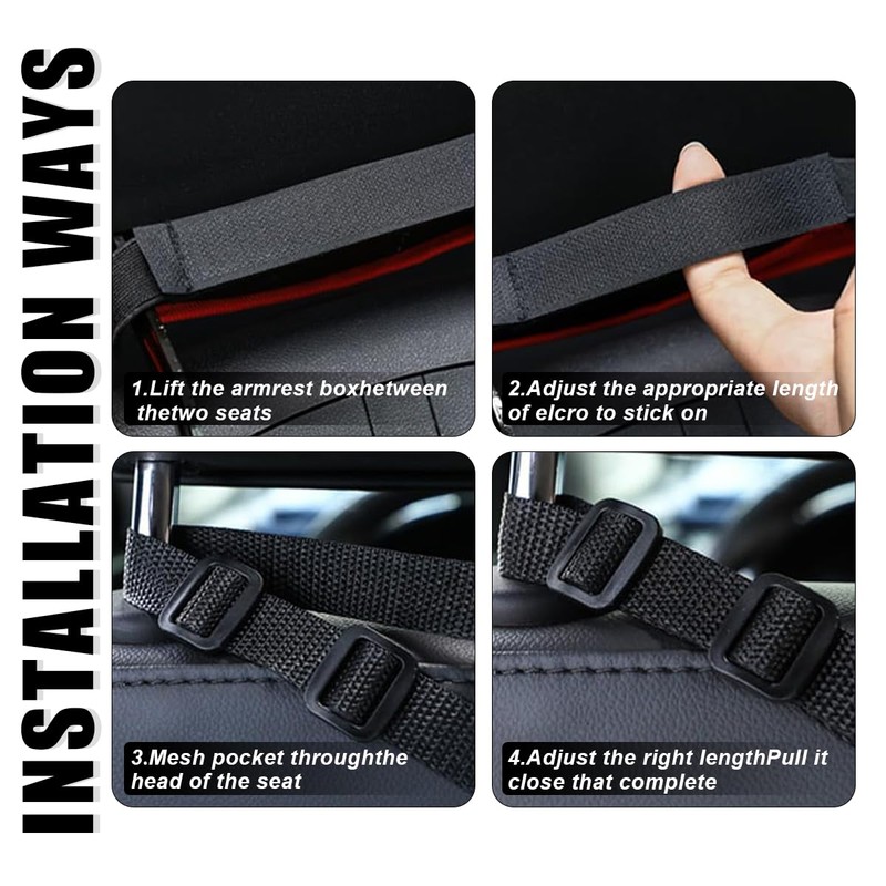 GLSOWEE Handbag Holder for Car, Auto Net Pocket Purse Holder