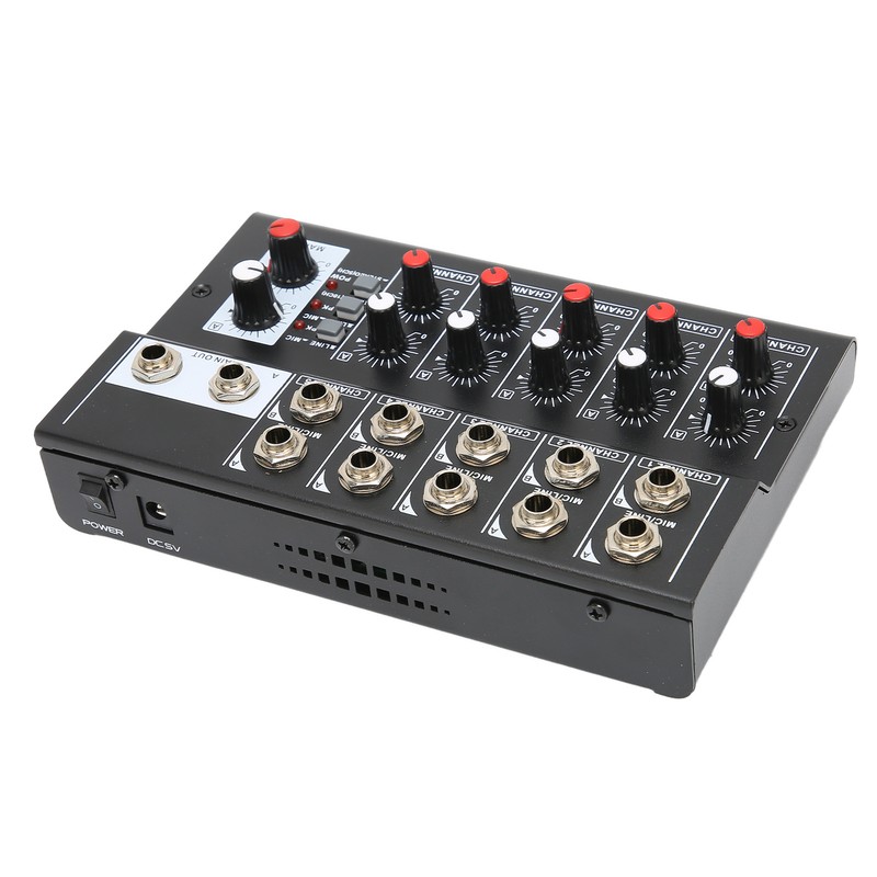 10 Channel Mixer Low Noise Stereo Line Mixer with 2