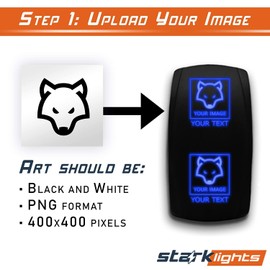 Custom Maintained Dual Function DPDT Switch - Stark 7-PIN Non Momentary Rocker Toggle Switch ON-Off-ON DPDT Illuminated Rocker Switch for Auto Truck Boat Marine- DC 20A 12V/10A 24V