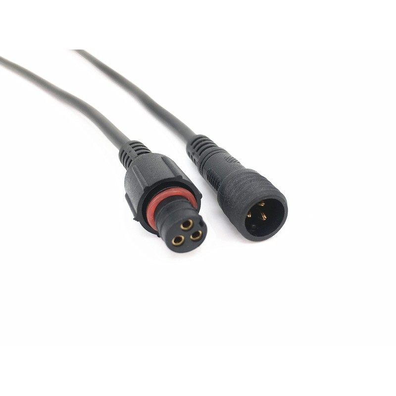 HUALAND 6 Pair Black 3 Pin Waterproof Connector，Waterproof Male Female