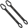 ZUZUAN 2pcs Black Universal Wrench,8-22mm Universal Torx Wrench,Double-ended Self-tightening Adjustable