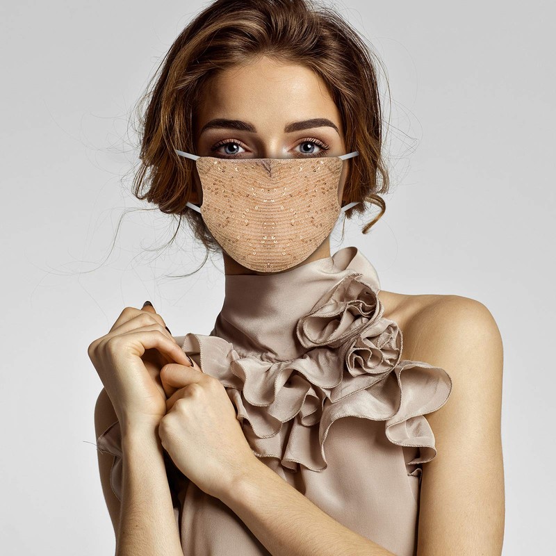 Tanness Sequin Face Cover Mask Washable Reusable Face Mouth Cover