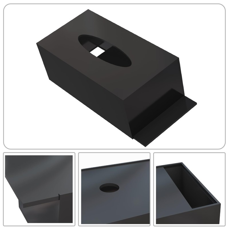 Acrylic Tissue Box Holder, PITBVO Rectangular Shiny Black Tissue Box