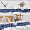BEELIFY 2 Pack 10 Ft Cheesecloth Table Runner Navy Blue