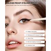 White Matte Eyeliner Gel Pencil, Waterproof Smudge-Proof Retractable Eyeliner, Ultra-Fine