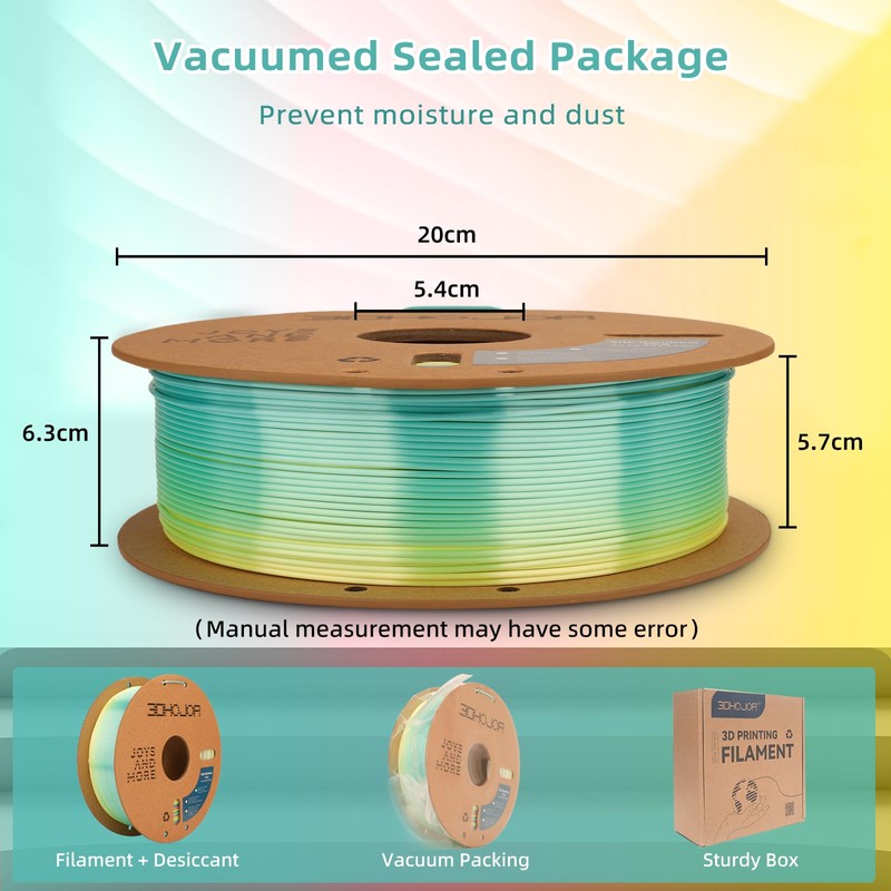 Silk PLA 3D Printer Filament 1.75mm Silk Shiny Fast Gradient