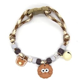 Katzenhalsband, Kitten Halsband mit Glöckchen, Polyester, Nicht abreißbar, Personalisiert Haustierzubehör, Verstellbar, Halsband für Mädchen und Jungen, Brown, 20-30 cm