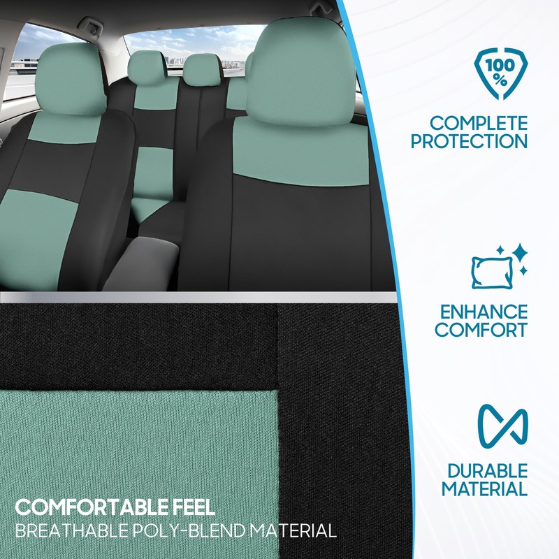 BDK PolyPro Car Seat Covers Full Set in Mint on