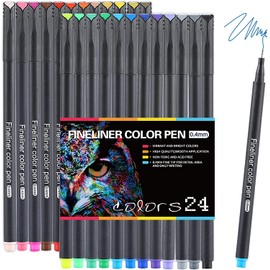 RIANCY RIANCY Colored Sipa Pens for Journaling Note Taking, 24 Pack Fineliner Pens for Office School Teacher Student Classroom Supplies, Journal Planner Writing Back to School Supplies, Fine Tip Markers