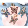 Butterfly Rhinestone Keyring, Sparkling Alloy Charm Keyring, lightblue, l