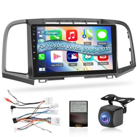 [2+64G] NHOPEEW Car Radio for Toyota Venza 2008-2016 with Wireless Carplay and Android Auto - 9 Inch Touch Screen Android Car Stereo - DSP/WiFi/GPS Navigation/SWC/Bluetooth + AHD Backup Camera