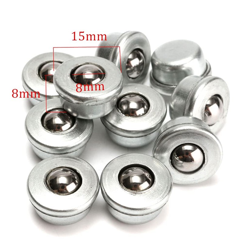 ChenXi Shop 10pcs 8mm Diameter Ball Metal Transfer Bearing Unit