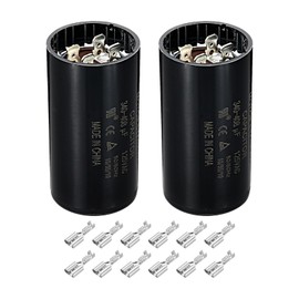 PATIKIL Motor Start Capacitor, 2 Pcs 340-408uF/Mfd 110-125V 50/60Hz CD60 Run Capacitor Motor Round Starting Capacitor for Electric Motor Starts Running