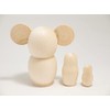 Shiraki Matryoshka with Ears, Set of 3 [Made in Russia]
