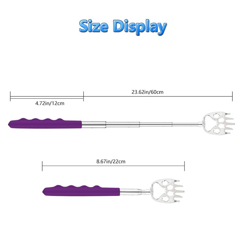 YIMICOO 6 Pack Telescoping Back Scratcher - Bear Claw Back