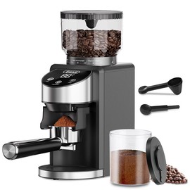 Gevi Electric Coffee Grinder | 35 Grind Settings | Conical Burr for Espresso, Drip, French Press & More | Anti-Static Design - Color: White