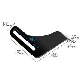 2 Pcs Bench Grinder Protective Tool Rest, 9.84" Steel Bracket Tool Part, Bench Grinder Polisher Replacement Backing Plate Washer Pad, Metalworking Repair Part, Black