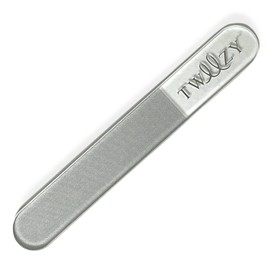 Glass Nail Shiner - 2-in-1 Nano Nude Nail Buffers Glass Nail File Crystal Shine Polisher for Natural Nails, by Tweezy Professional Manicure Beauty Tools Nail Care, with Case,